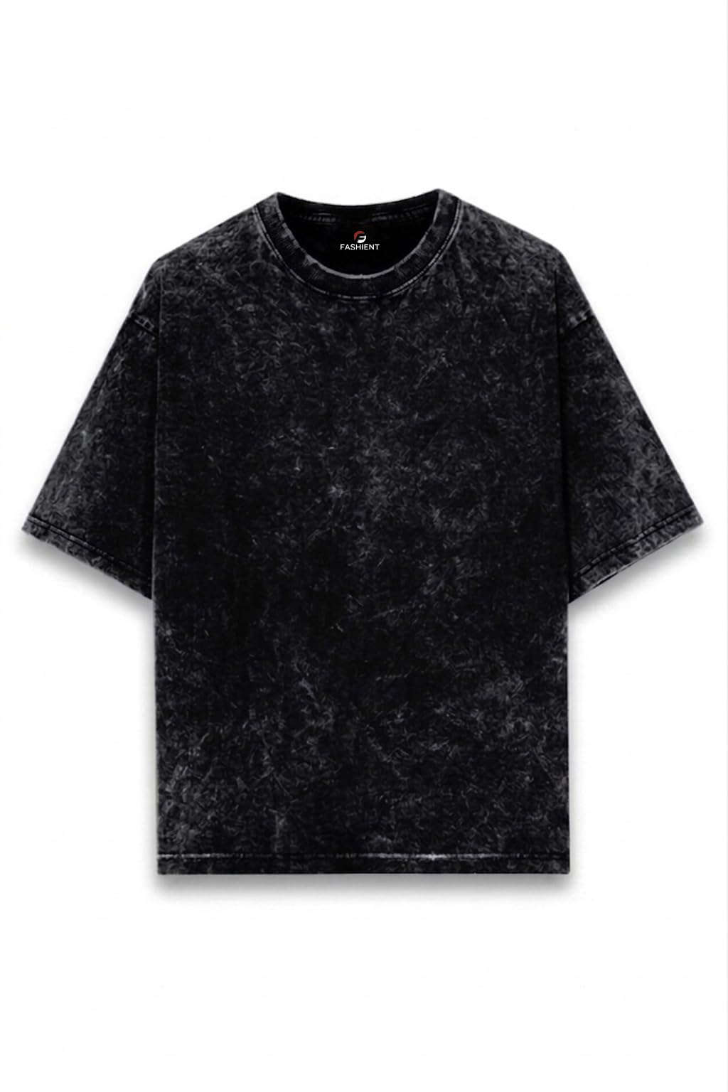 fashient Men’s Oversized Acid Wash Drop Shoulder T-Shirt | Casual Loose Fit Cotton Half Sleeve Round Neck Streetwear Tee-picture-45