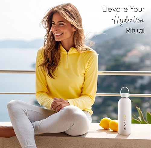 Miniatura 9 de LEMON & CO. Kit de iniciación de 8 semanas, elixir de colágeno líquido para mujeres y hombres + botella aislada de acero inoxidable, 0.18 onzas de