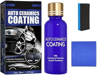 50ml Car Liquid Ceramic Coating,Hydrophobic Coating Waterproof Agent Hydrophobic Paint Sealant Protection Ceramic Coating Coating Kit with Sponge and Towel