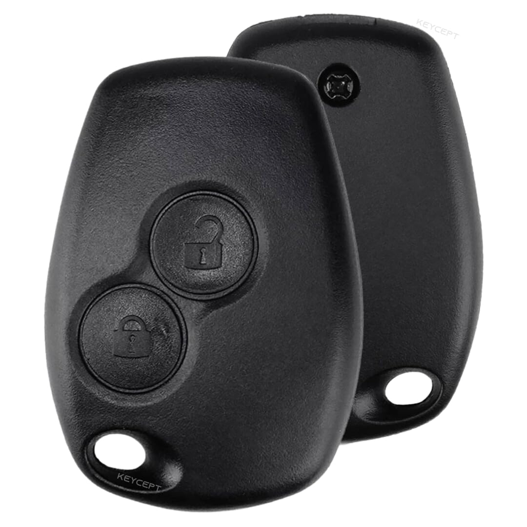Premium 2 Button Remote Key Shell for Renault Duster, Logan, Lodgy, Kwid, Nissan Terrano, Mahindra Verito - Durable Key housing/Body/case Replacement.
