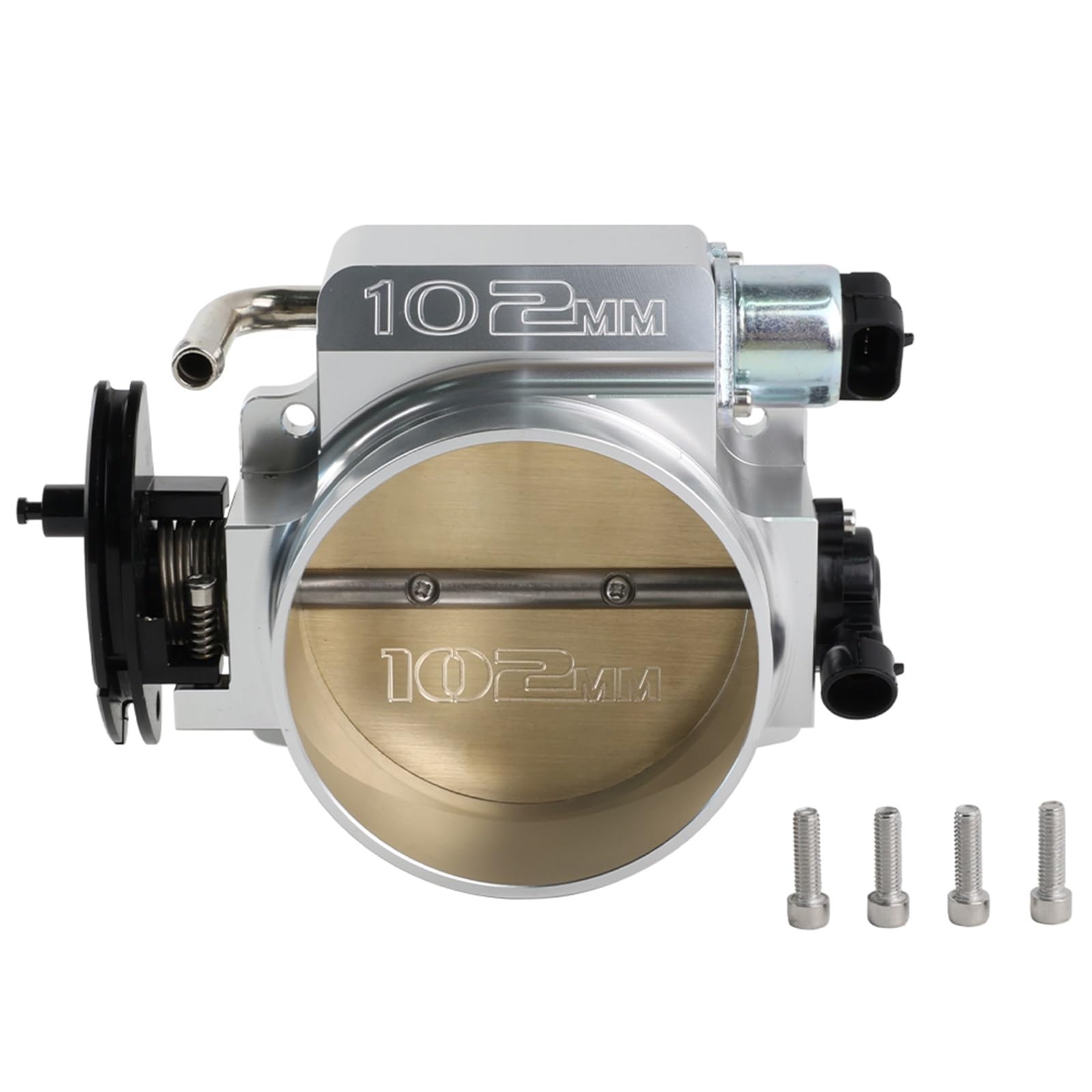 Przepustnica kontroli powietrza Korpus przepustnicy Sliver Billet 102 mm z czujnikiem TPS IAC pasujący do GMC Gen LS1 LS2 LS3 LS6 LSX Przepustnica do samochodu