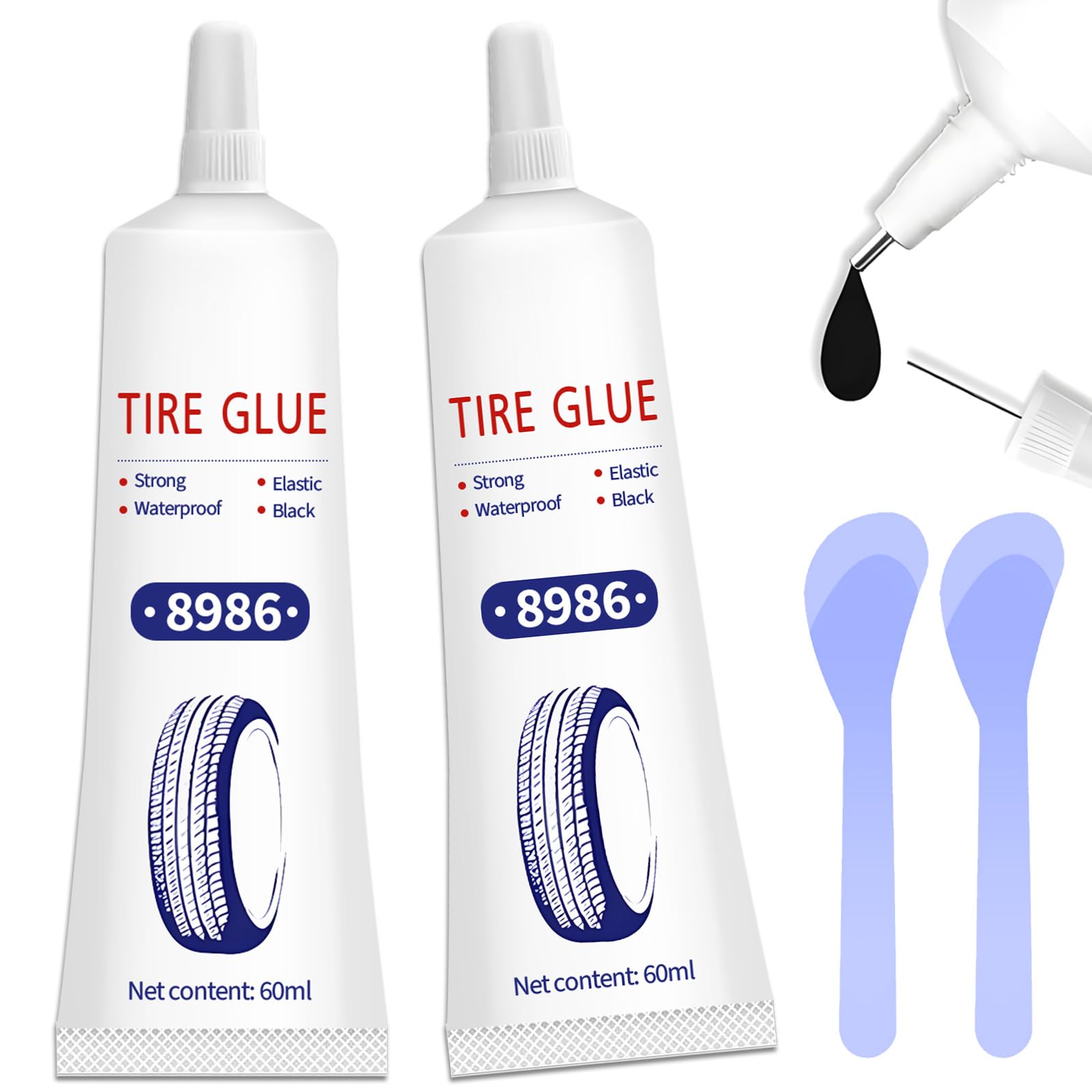 Kit Riparazione Pneumatici 120ml | Mastice Nero Per Fori E Crepe | Auto, Moto, Bici - Foto 5