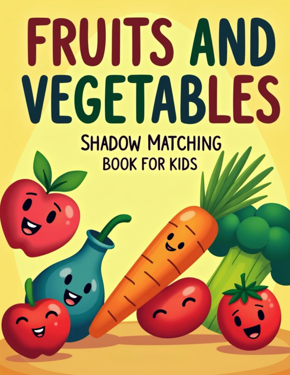 Fruits And Vegetables Shadow Matching Book For Kids: Fruits and Vegetables Shadow Matching Activity Book for Kids – Fun and Educational Puzzles to ... Skills, and Visual Learning for Ages 4-8