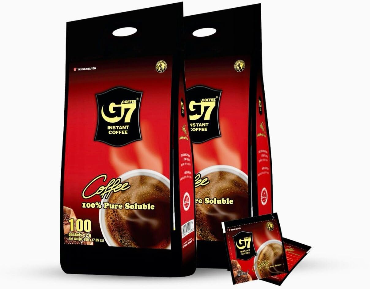 G 7 INSTANT COFFEE TRUNG NGUYEN G7 Black Instant Coffee 200g (100 Sachets x 200gm)