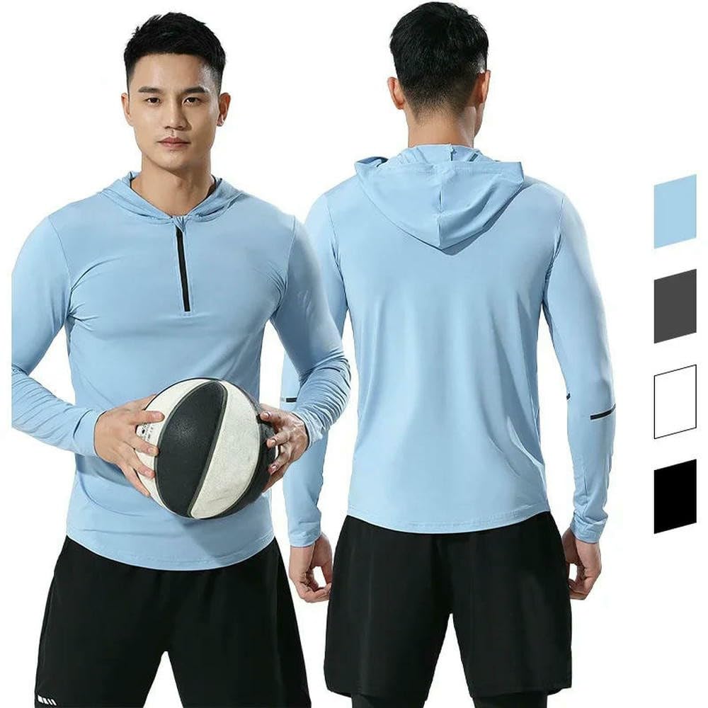 GLDFW - Tuta sportiva da uomo, a compressione, per corsa, palestra, fitness, abbigliamento sportivo ad asciugatura rapida, per attività all'aperto