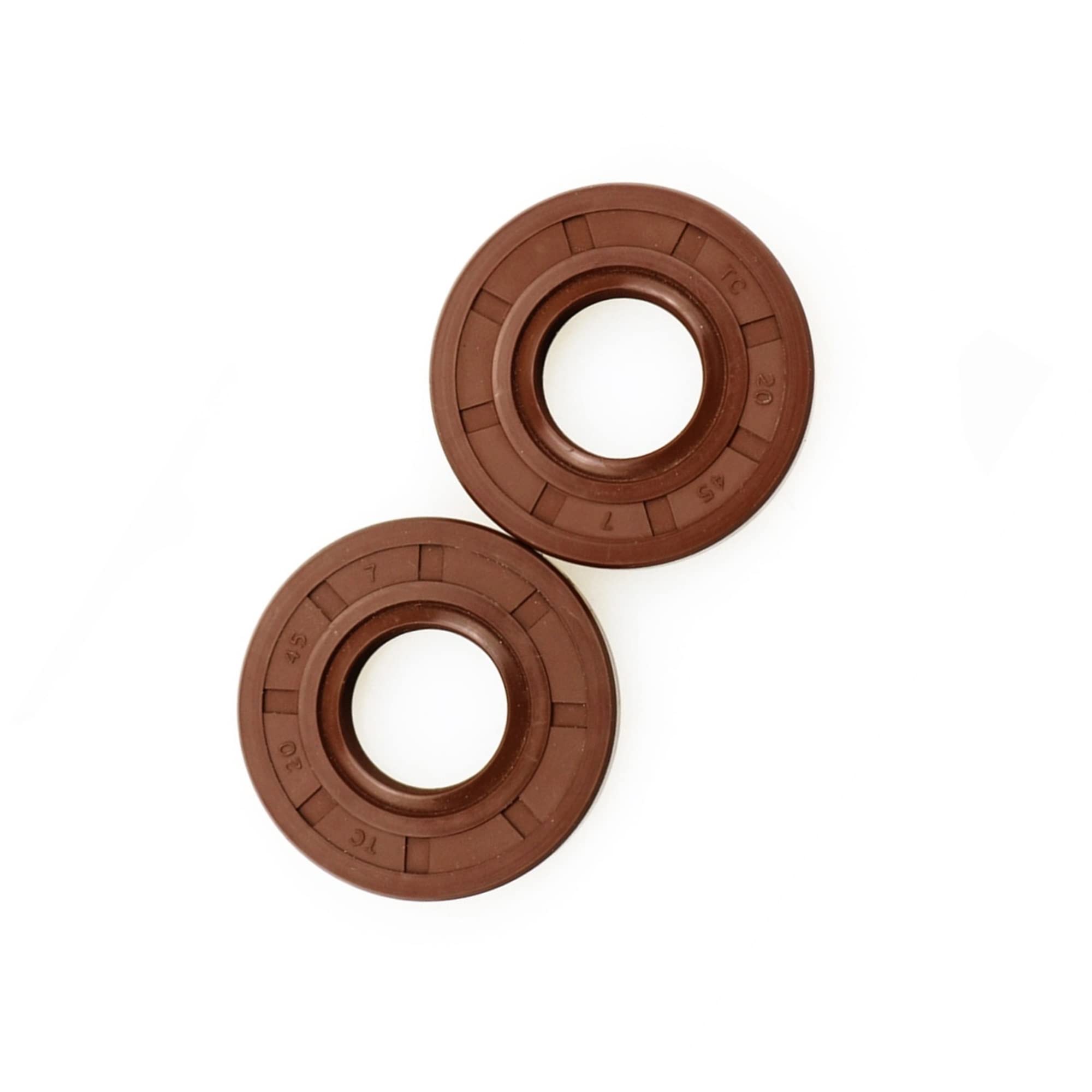 LKLNCXC Oil seal Brown FKM Shaft Oil Seal 2pcs TC-22 5-12mm Double Lip With Garter For Machinery(22x47x10mm 2pcs)