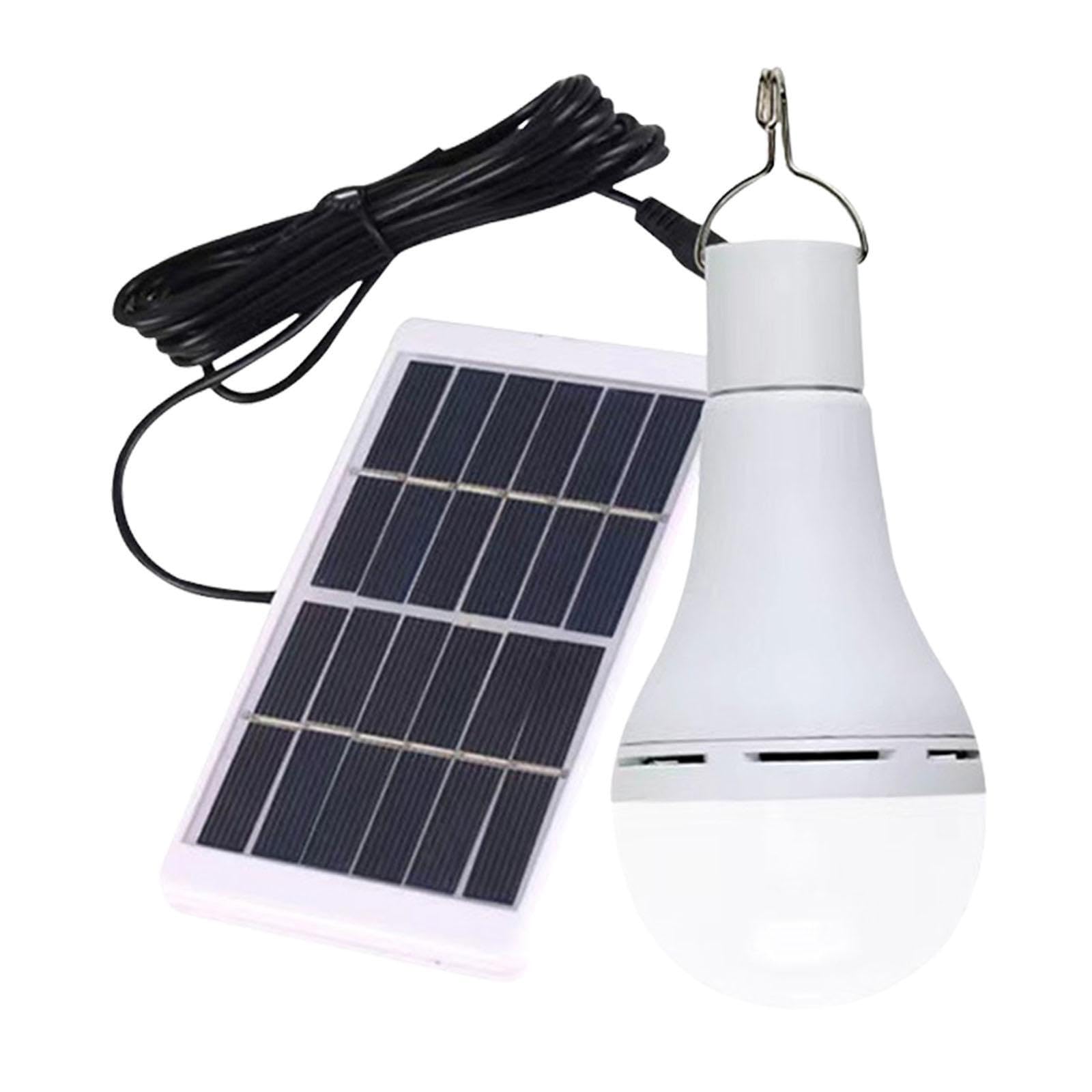 AMSLSIU Solar Light Bulb Brilliant Solar Powered Lamp Enhancement for Indoor Home Lighting and Outdoor Usage Making Sheds Indoor Home Chicken Coop Garage