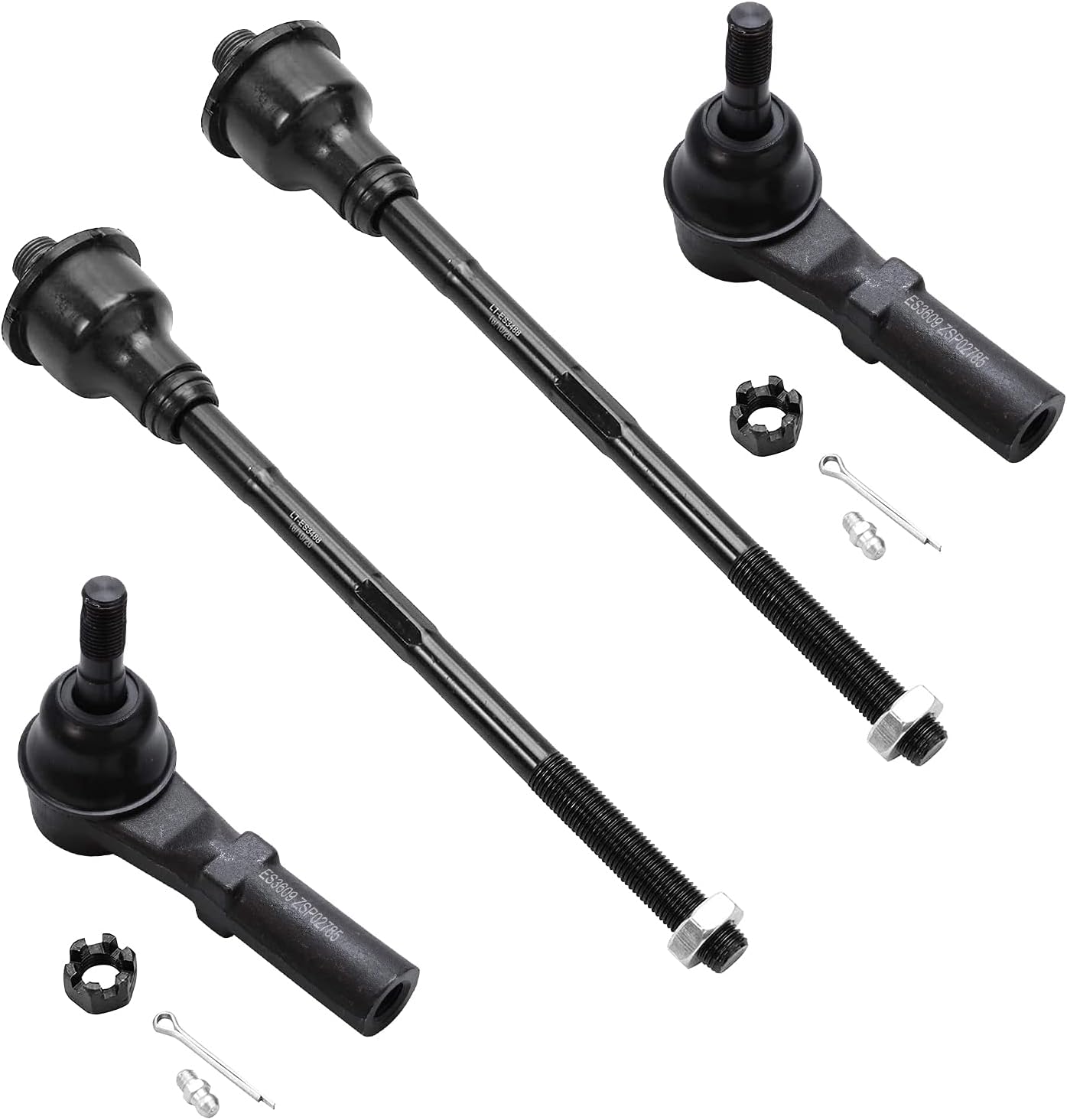 Detroit Axle - 12pc Front End Kit for Chevy GMC Sierra Silverado 1500 2500 3500 HD Hummer H2 Upper Control Arms w/ball Joints Sway Bars Lower Ball Joints Tie Rods Pitman Idler Arm Yukon XL 2500