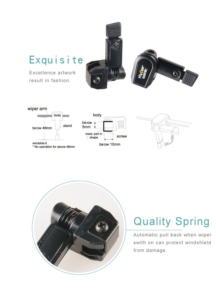 Hypersonic 2PCS NEW ALL Windshield Wiper Stand Mount For OEM Arm