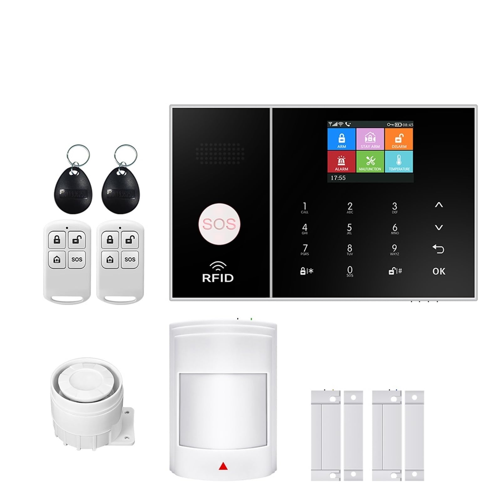 Système d'alarme de sécurité maison WiFi DELURA kit alarme antivol connecté Smart Life