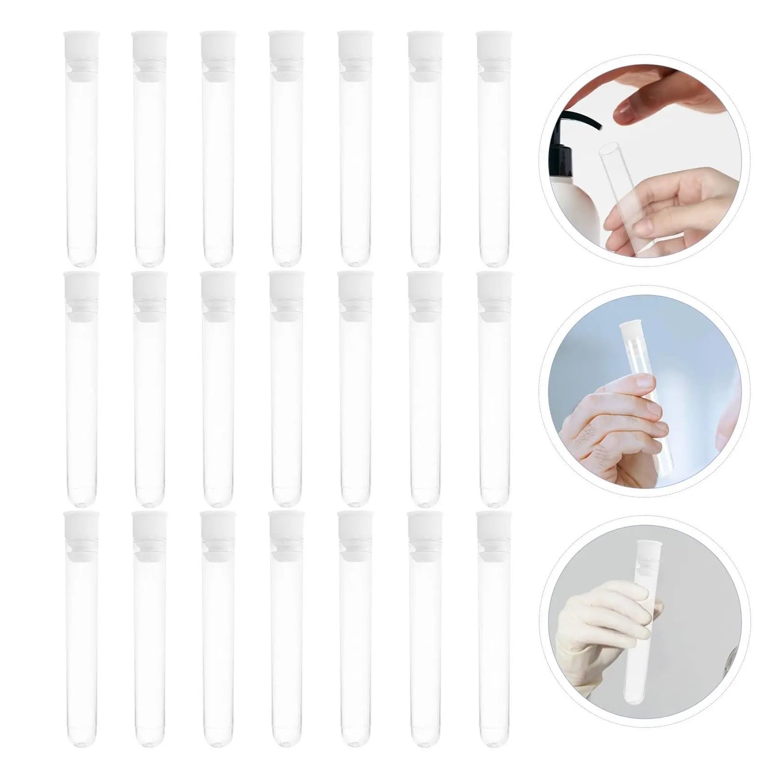 100 Pcs Hartplastik Reagenzglas Rohre Mit Deckel Cookie Container Luftdicht