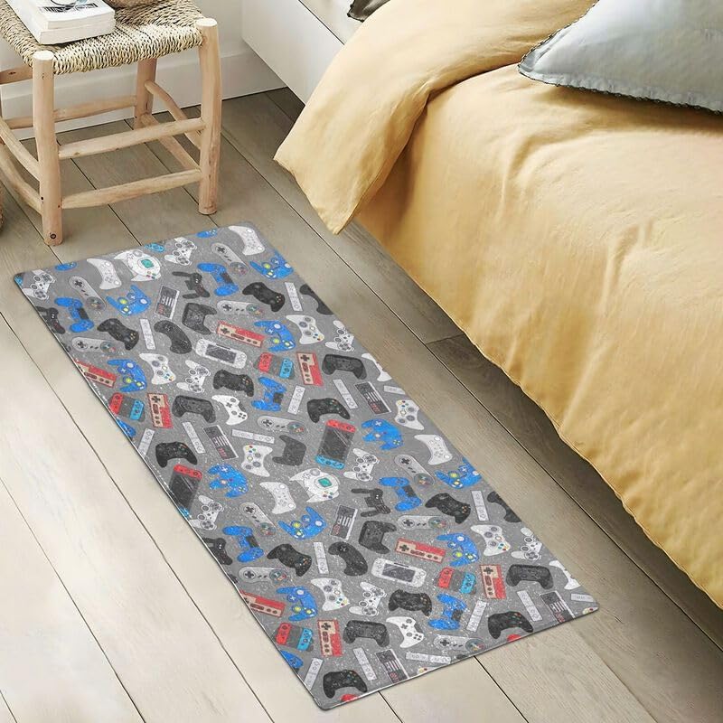 Miniatura 5 de Tapete antideslizante para control de videojuegos, tapete súper absorbente para la entrada de la puerta, baño y dormitorio, 39 x 20 pulgadas
