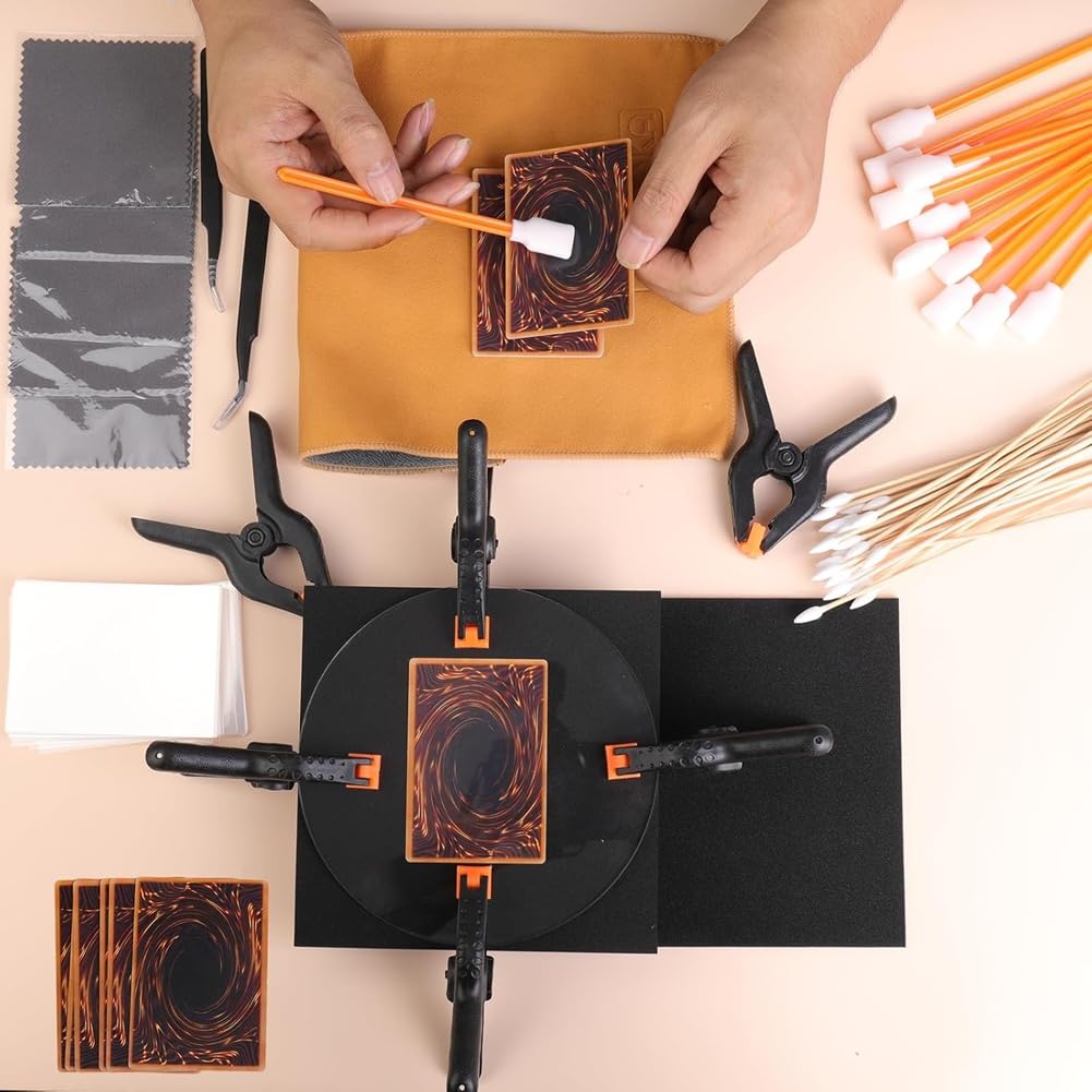 Kit per La Pulizia Delle Carte, Kit per La Pulizia Delle Carte Collezionabili e Kit per L'Appiattimento Delle Carte Sportive, Strumento per La Cura e La Riparazione per Collezionisti di Cart