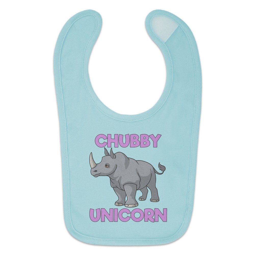 Chubby Unicorn Rhino Rhinoceros Baby Bib