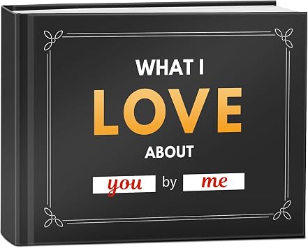 What I Love Book Fill-in-the-Blank Book Love Journal Notebook for Men, Women, Boyfriend, Girlfriend, Husband, Wife, Him, Her- Couples Gifts for Birthday, Anniversary, Valentines Day