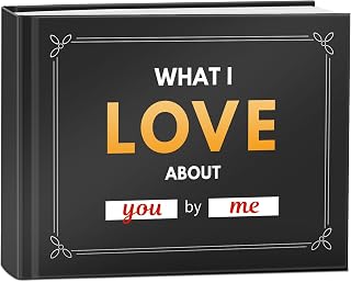 What I Love Book Fill-in-the-Blank Book Love Journal Notebook for Men, Women, Boyfriend, Girlfriend, Husband, Wife, Him, Her- Couples Gifts for Birthday, Anniversary, Valentines Day