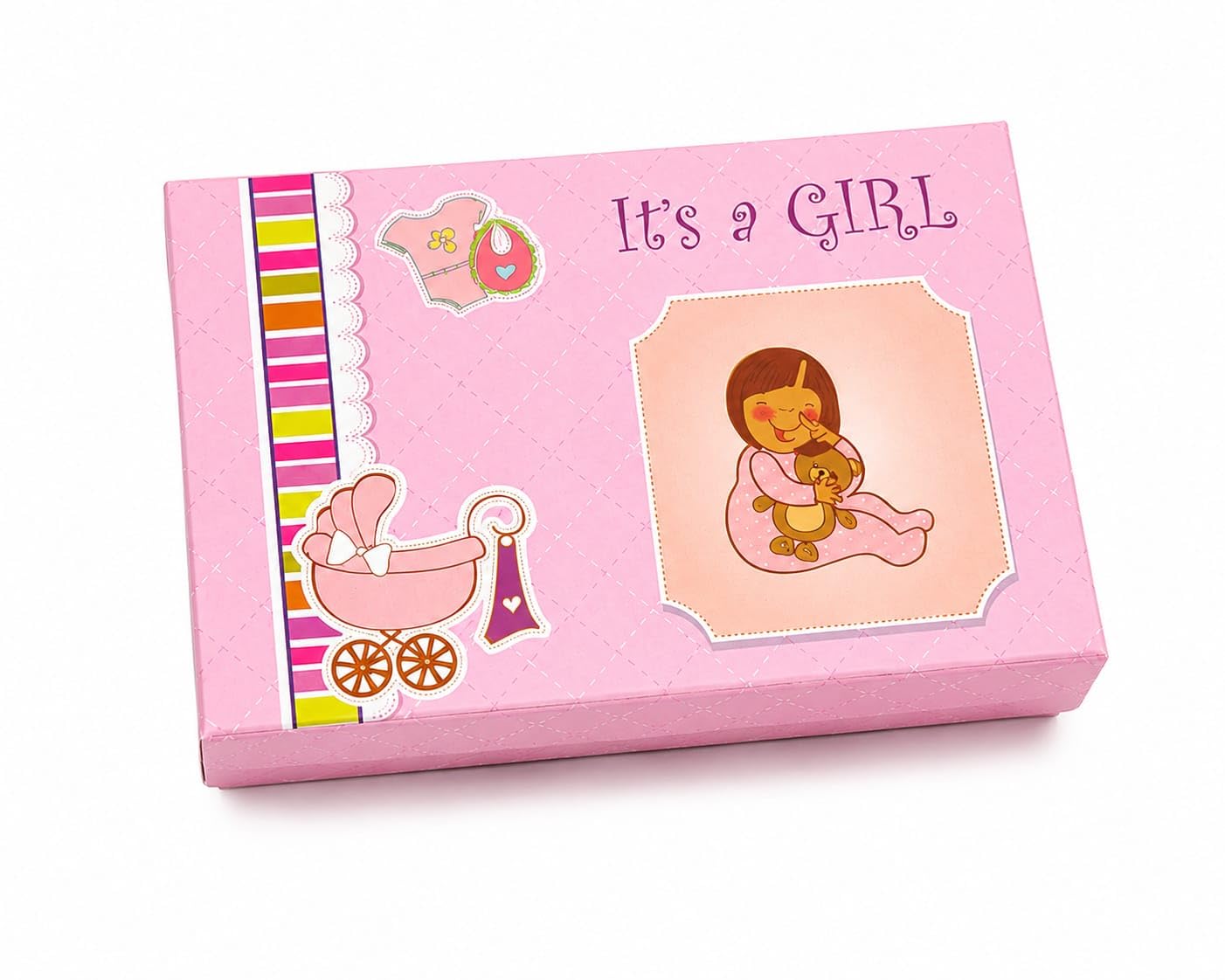 Baby Announcement Box for Girl | Premium Pink Baby Gift Box | Newborn Welcome Gift Packaging Box (Size: 5.5 × 3.75 × 1.5 Inches) 1