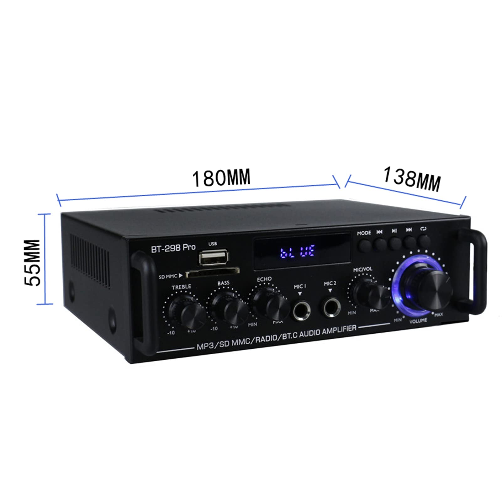 Amplificatore Audio 600W Bluetooth Con Display LCD - Per Auto O Casa, Alimentazione 12V/220V - Foto 12