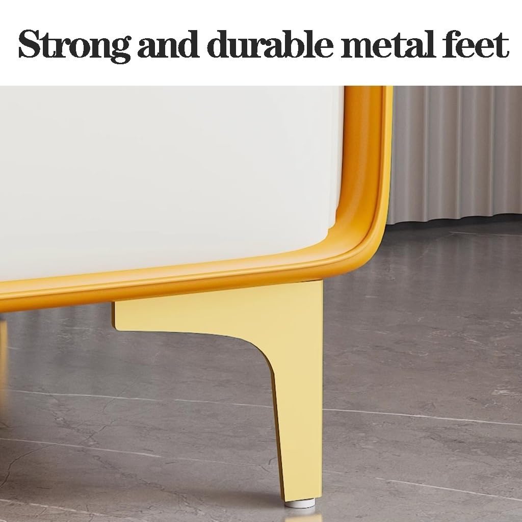 Polsterbank, Schuhspanner und Fußstütze mit Hinterdeckel, für Eingangsbereich, Wohnzimmer, Schlafzimmer, 120 cm, Braun