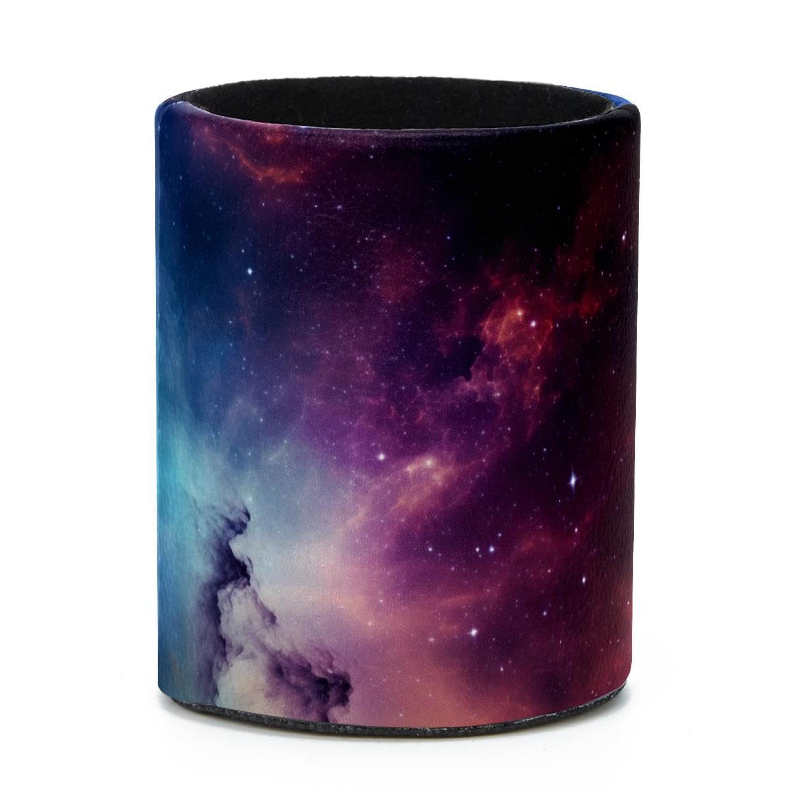 VAPOKF Round Pencil Holders for Desk, Stars Nebula Pen Holders Pen Pot Makeup Brushes Storage Desktop Stationery Supplies Organiser for Home Office