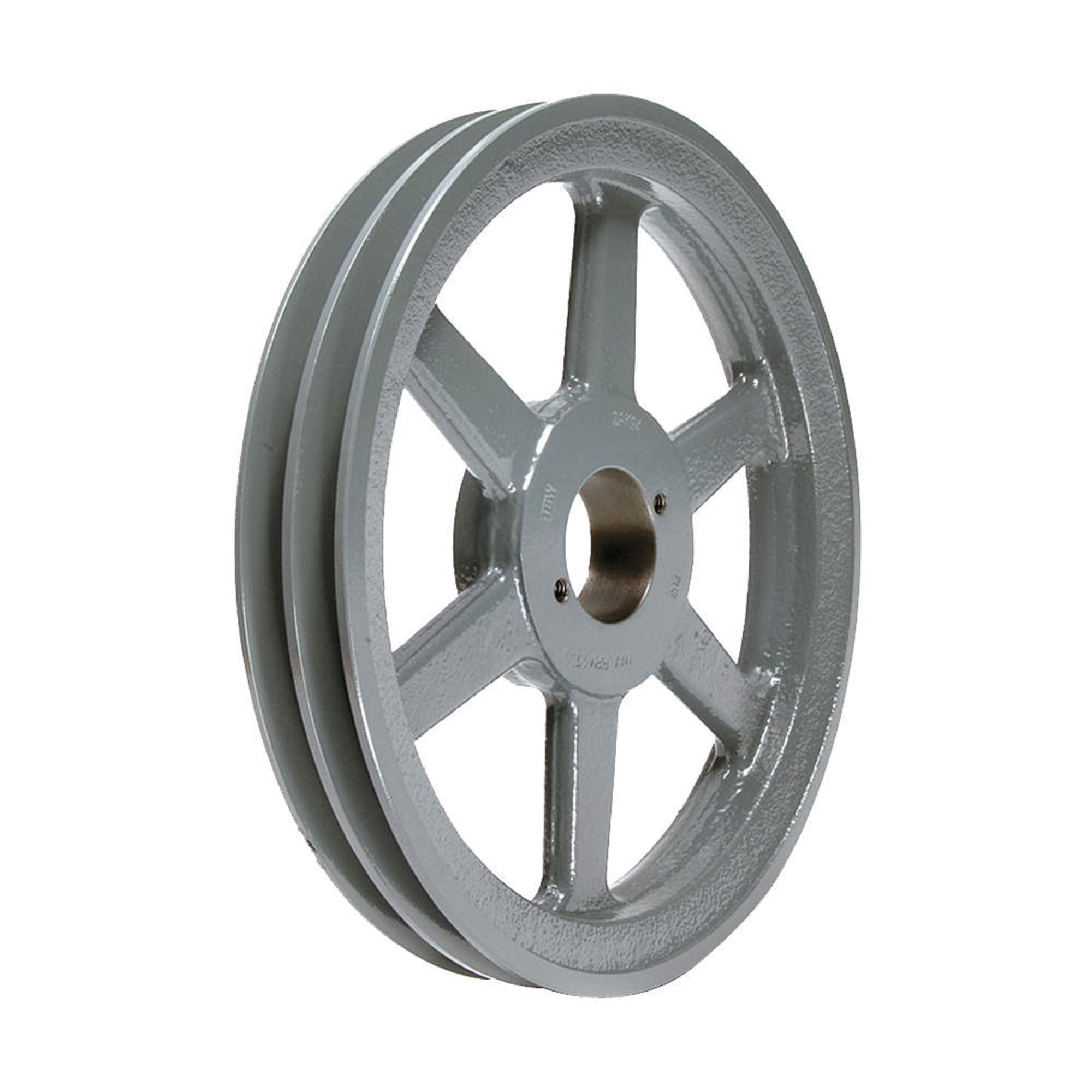 TB Woods 2BK190 FHP QT Bushed V-Belt Sheave, B Belt Section, 2 Grooves, QT Bushing required, Cast Iron, 18.75