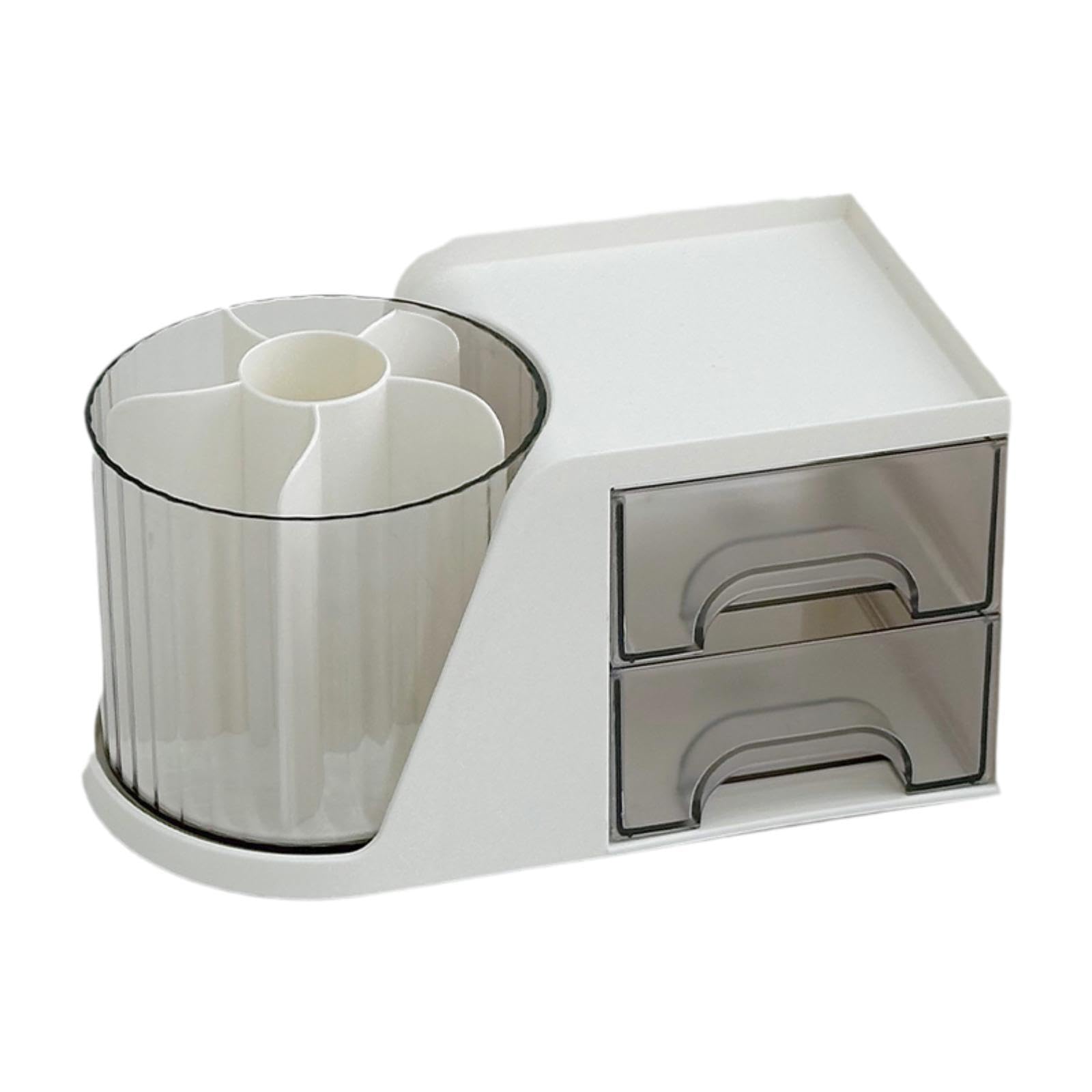 Desktop nizer con portamatite rotante versatile per ufficio, dormitorio e vanità, ideale per penne, pennarelli e forniture