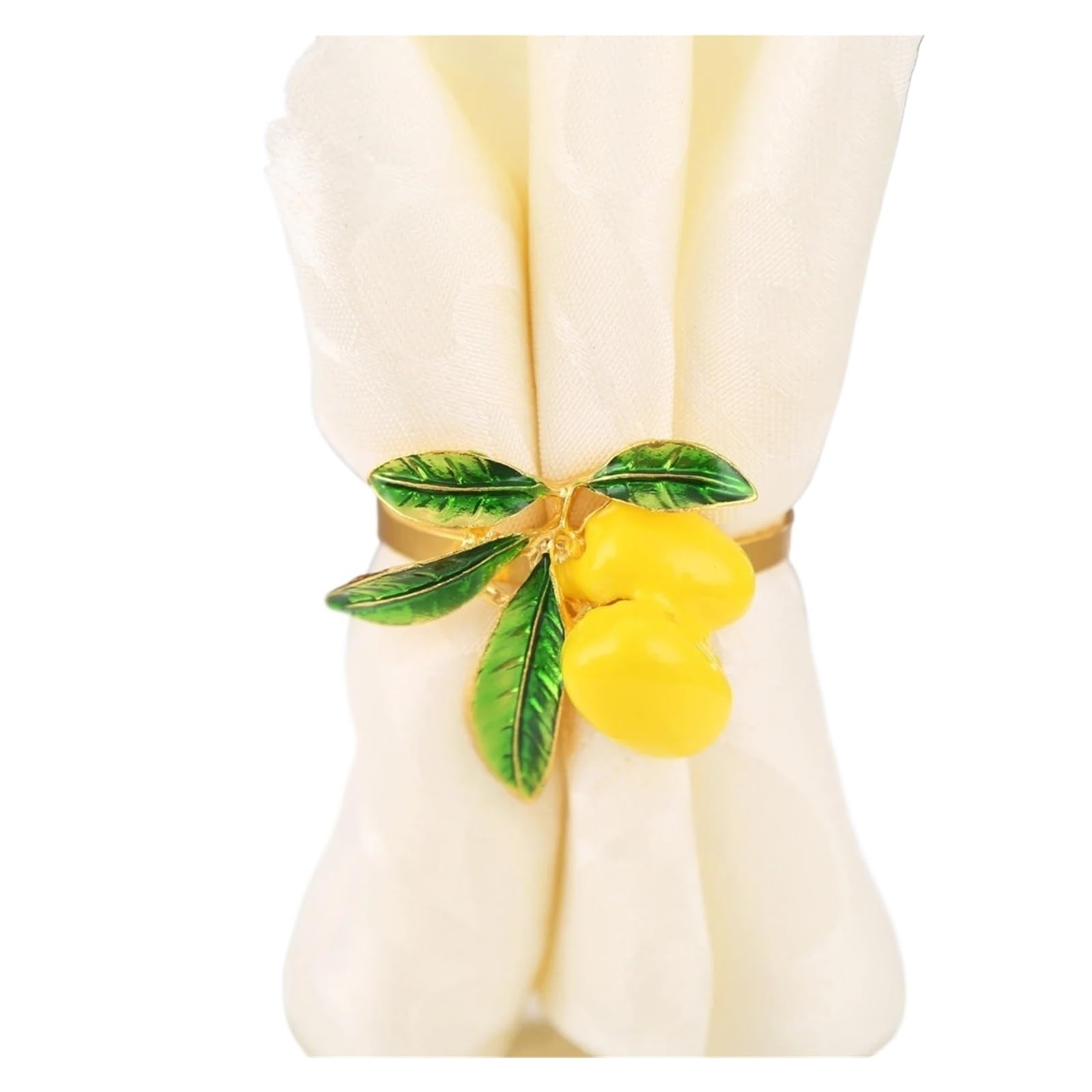 6Pcs Lemon Napkin Rings Alloy Delicate Fruit Holders Buckles