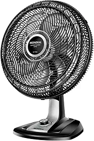 MONDIAL Ventilador 40cm Super Turbo 8 Pás, Preto/Prata, 140W, 110V - VTX-40-8P