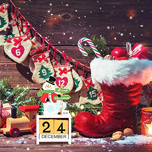 Houten Kerst Advent Countdown Kalender Kerst Kalender Decoraties Tafelblad Ornamenten 2021 Gepersonaliseerde Kerstcadeau… - Afbeelding 5