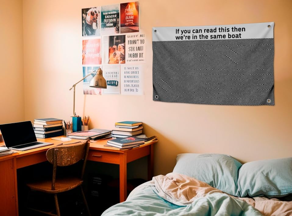 3x5 Feet Funny Single Sided Flags for Decor Bedroom - Cool Meme Poster Polyester with Motivation Quote - Banners for Mans and Womans with Four Brass Grommets - Cool Dorm Flag Outdoor or Indoor - Image 3