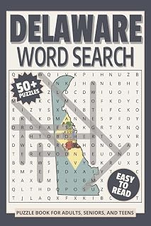 Delaware Word Search Puzzle Book: Word Searches with Easy to Read Print about Delaware, US state of Delaware, Delaware Travel and More | 6x9 inches, ... Gift for Vacations, Holidays and Relaxation