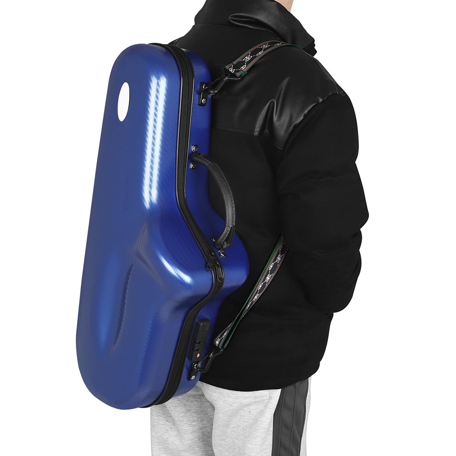 mioosho Altos Saxophone Storage Case Double Shoulder Carry Luggage Bag Saxophone Handheld Box Saxophone Accessories Enduring