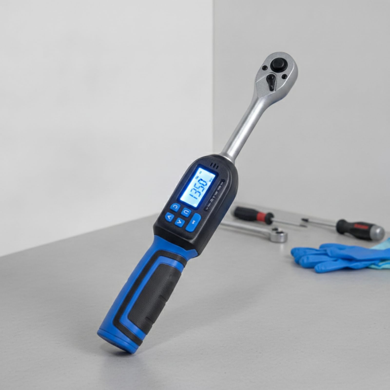 Llave Dinamométrica Digital Precisión Torquímetro Digital Precisa Llave Dinamométrica con Carraca para Mecánicos, 1/4" 1.5-30 N·M