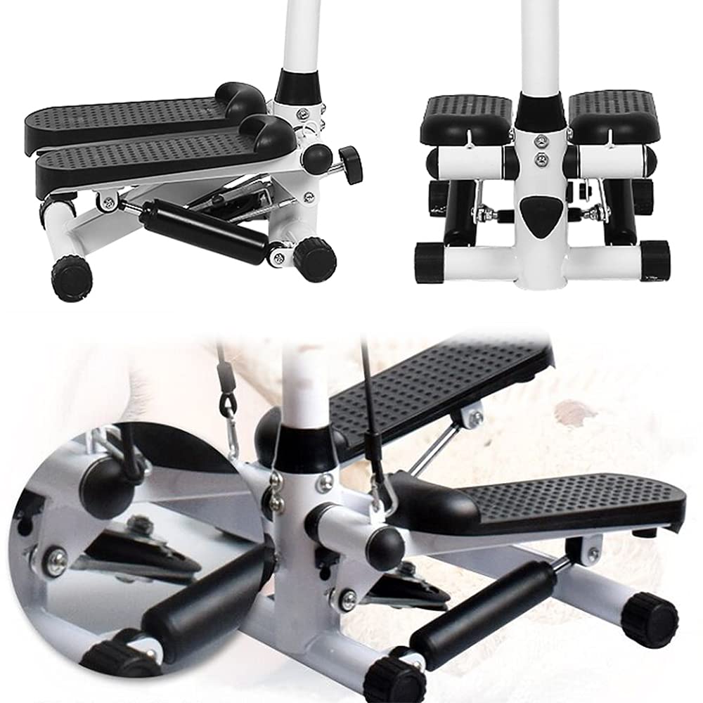 Stepper avec Guidon Stepper Fitness Appartement écran LCD Résistance Réglable Exercise Hanches Jambes lombes pour Maison Acier Steppers pour l'exercice à la Maison