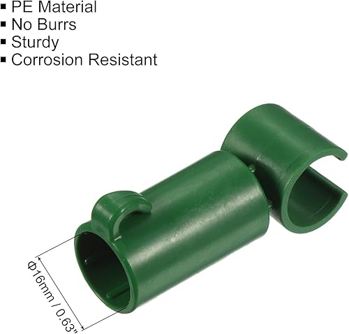 Miniatura 3 de MECCANIXITY Clip de conector de estacas para plantas, 2.28 pulgadas de largo, clips de hebilla para juntas de tubería para palos de patio, caña de
