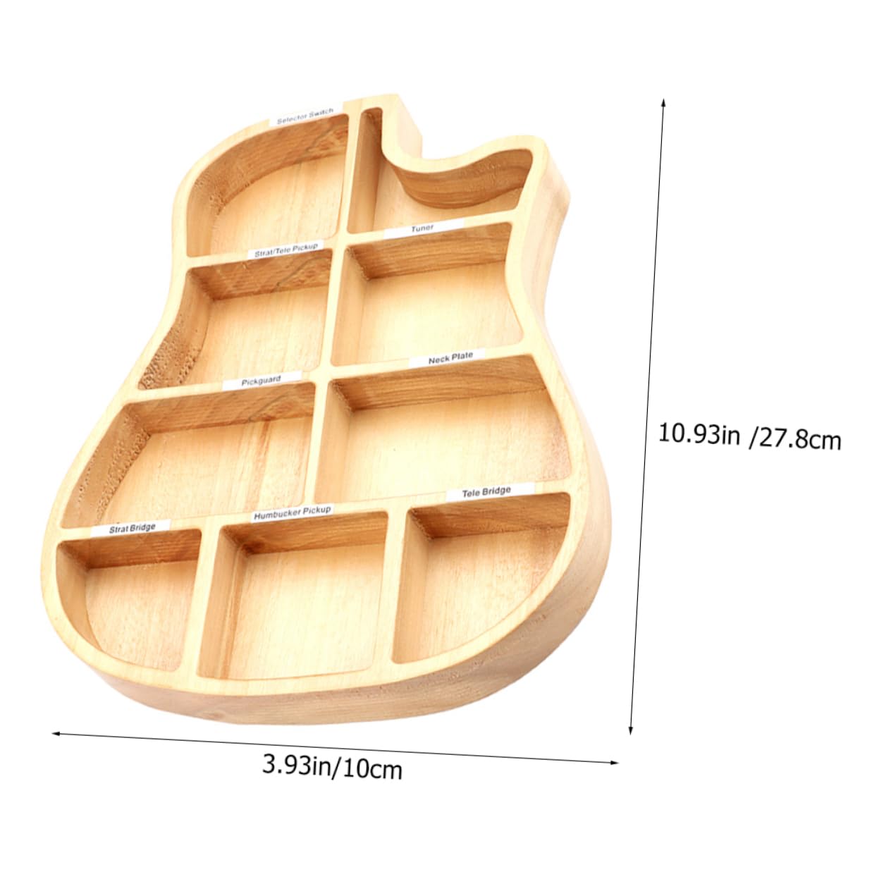 Yardwe Box Guitar Picks Box Wooden Compartment Organizer for Guitar Picks Accessories Compact Portable Design for Musicians