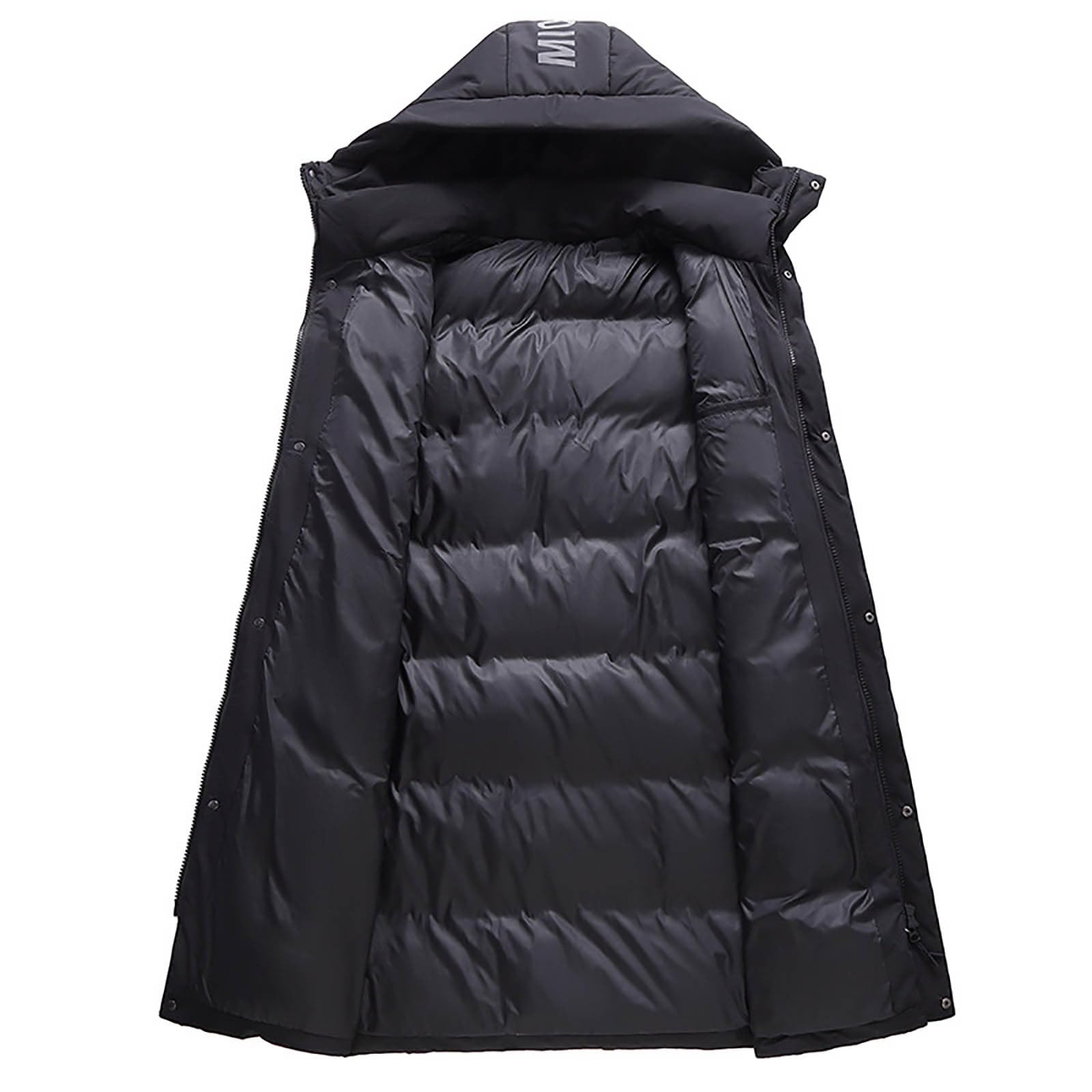 Genérico Plumas Hombre Ligero, Chaquetas Invierno para Hombre,Chaqueta Acolchada Larga hasta La Rodilla con Capucha De Invierno para Hombre Y Mujer Chaqueta De Invierno