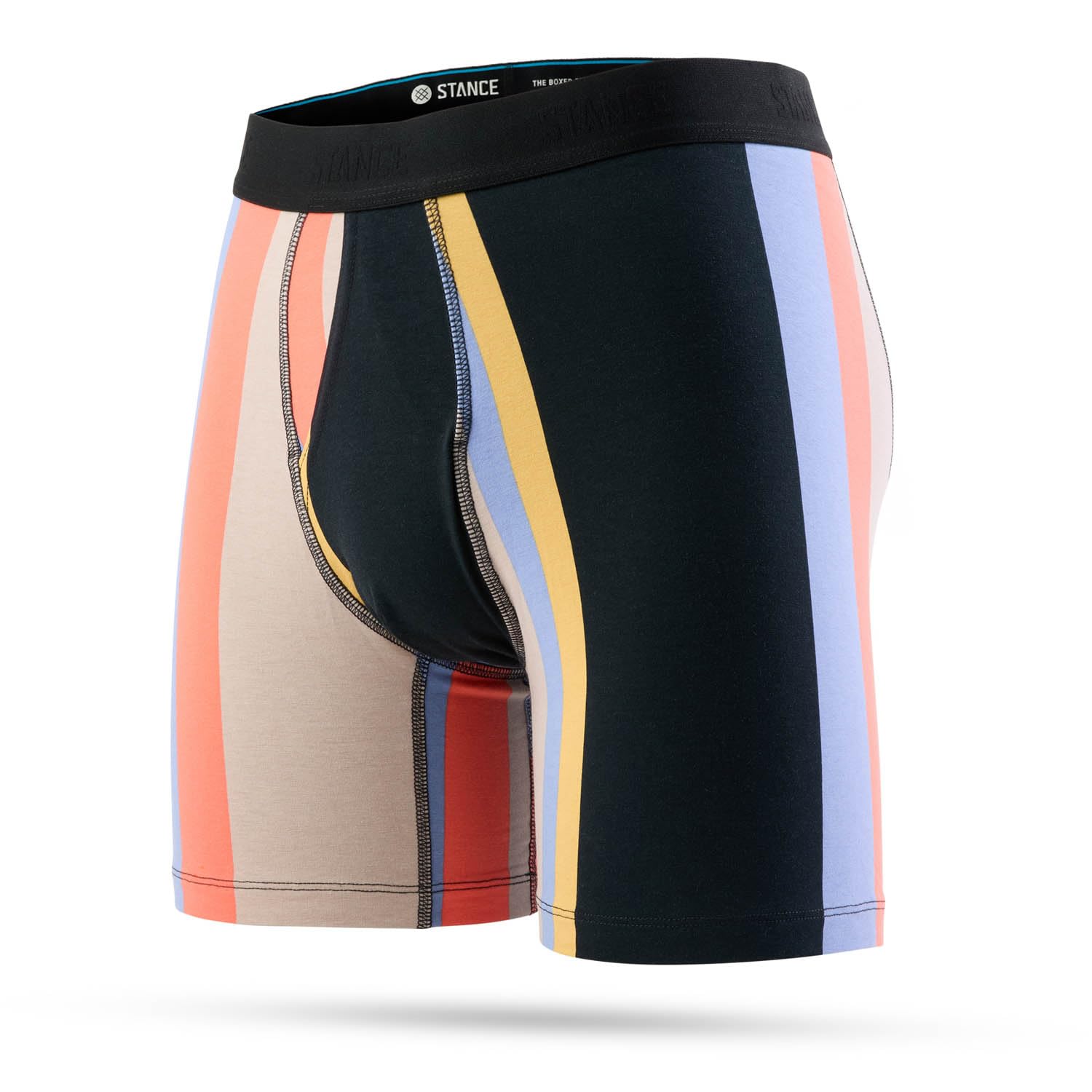 Stance Men's Multicolor Indifferent Boxer Briefs Striped Patterned Underwear Shorts Medium