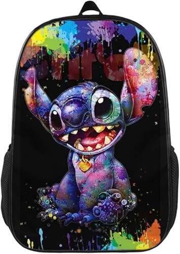Miniatura 1 de UNCLE LIAO Mochila Kawaii de 3 piezas de 17 pulgadas para laptop con bolsa de viaje, caja de almuerzo, estuche para lápices para niños y niñas, foto