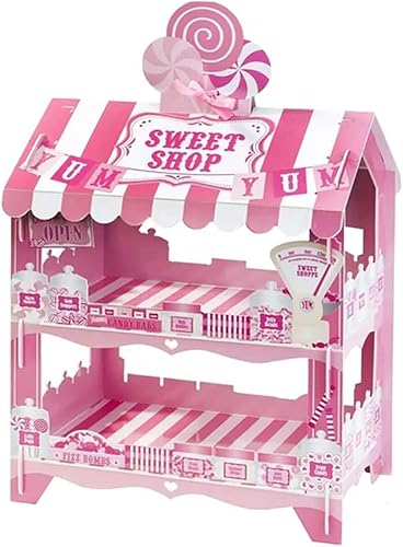 Miniatura 7 de Efavormart - Soporte de cartón para cupcakes de 2 niveles Sweet Shop de 18 pulgadas