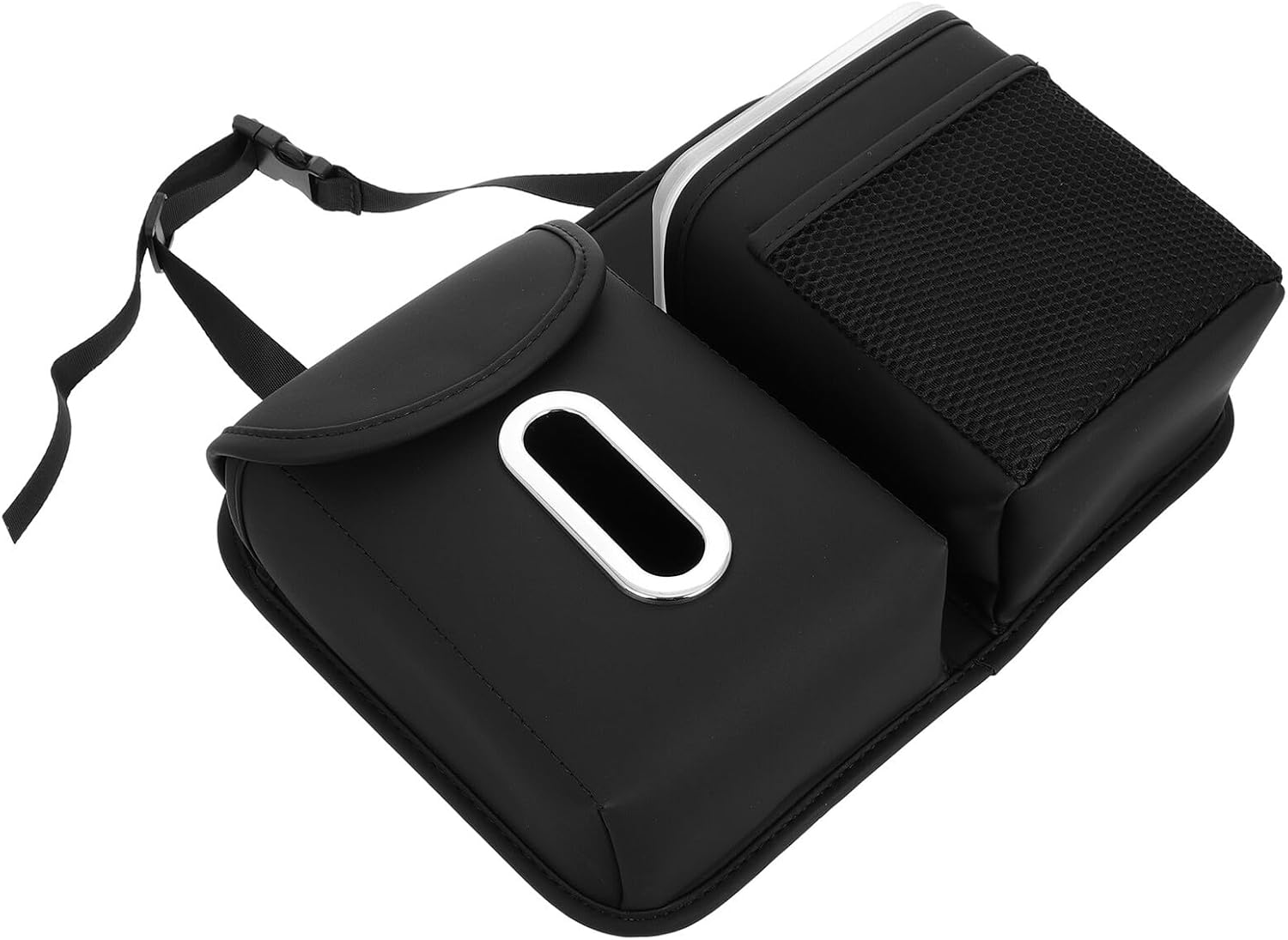 Car Seat Back Organizer with Tissue Holder and Storage Pockets, Hanging Multifunctional Car Seat Back Storage Bag for Suv and Truck Interior, Black