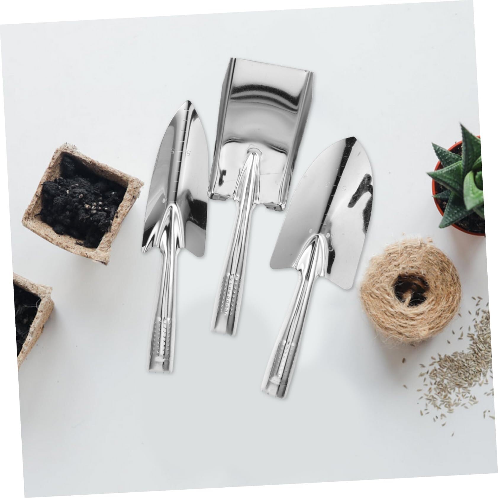 cazzuola Set di attrezzi da giardinaggio da 4 pezzi Attrezzi da giardino in acciaio inossidabile Include pala, rastrello, forchetta e cazzuola for piantare diserbo giardinaggio