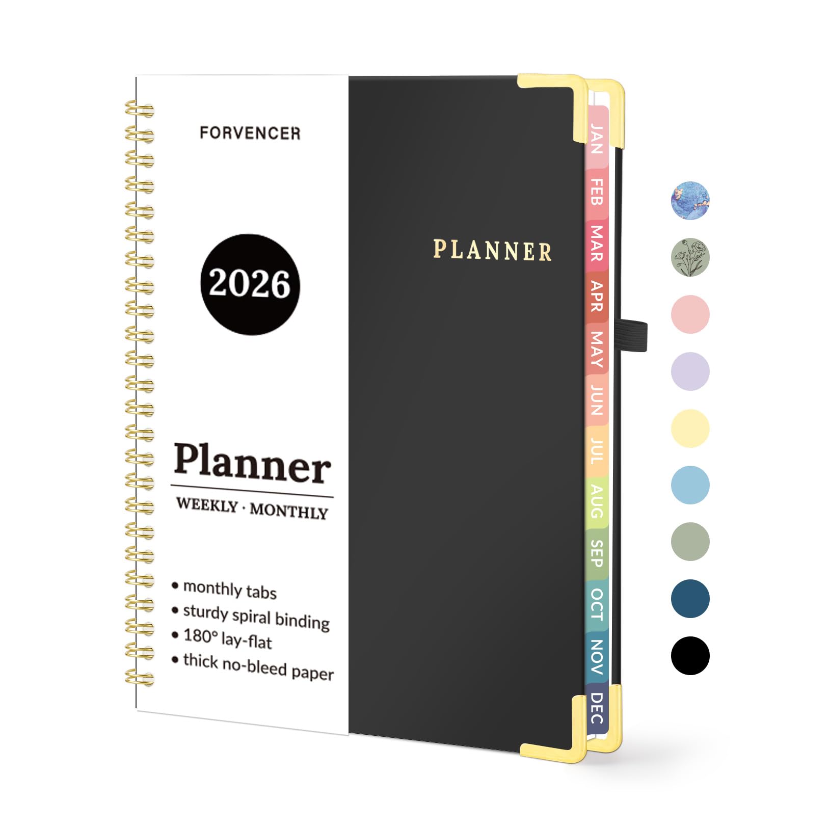2026 Planner, Forvencer Calendar Planner Weekly and Monthly, Jan 2026-Dec 2026, 6" X 8", Hardcover Agenda Book, Daily Journal Organizer with Inner