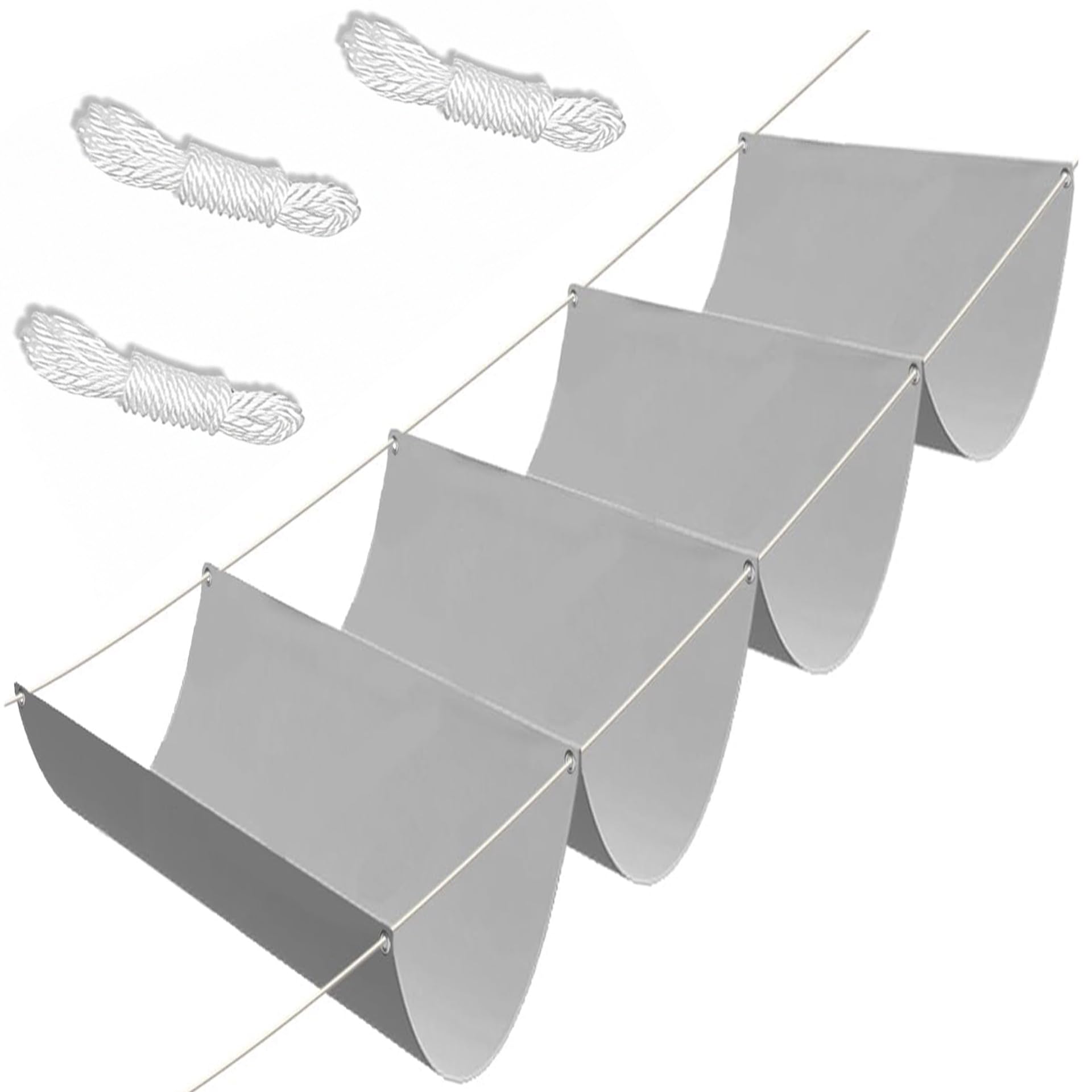 Voile ombrage rétractable vague imperméable et coupe-vent 300x500 cm