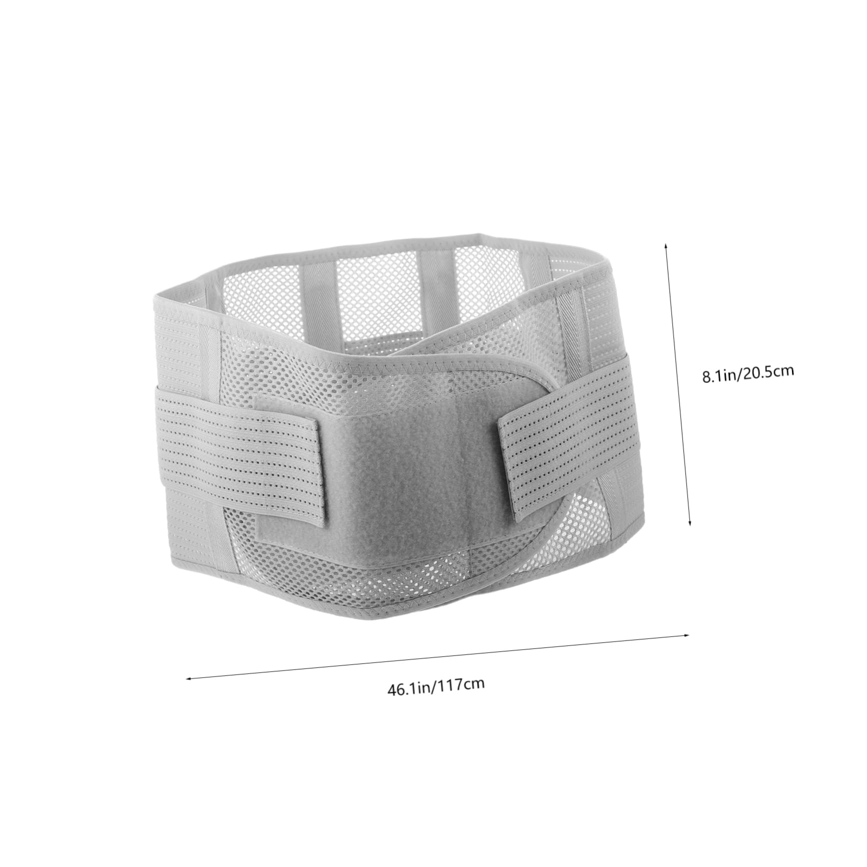 Beavorty Grey Waist Relief Support Band Sports Lower Back Band Fish Dead Mesh Breathable Fabric Lower Back Support Brace Lumbar Support Back Brace
