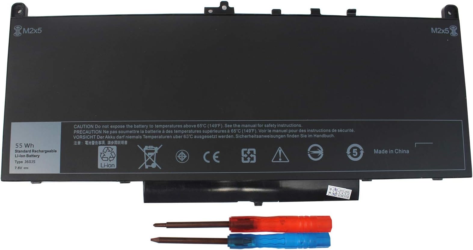 SKY BOY J60J5 Battery Compatible with Dell Latitude 14 7470 E7470 Latitude 12 7270 E7270 R1V85 451-BBSX 451-BBSY 451-BBSU MC34Y 0MC34Y 242WD 1W2Y2 PDNM2 GG4FM 7.6V 55WH Laptop NoteBook Batteries