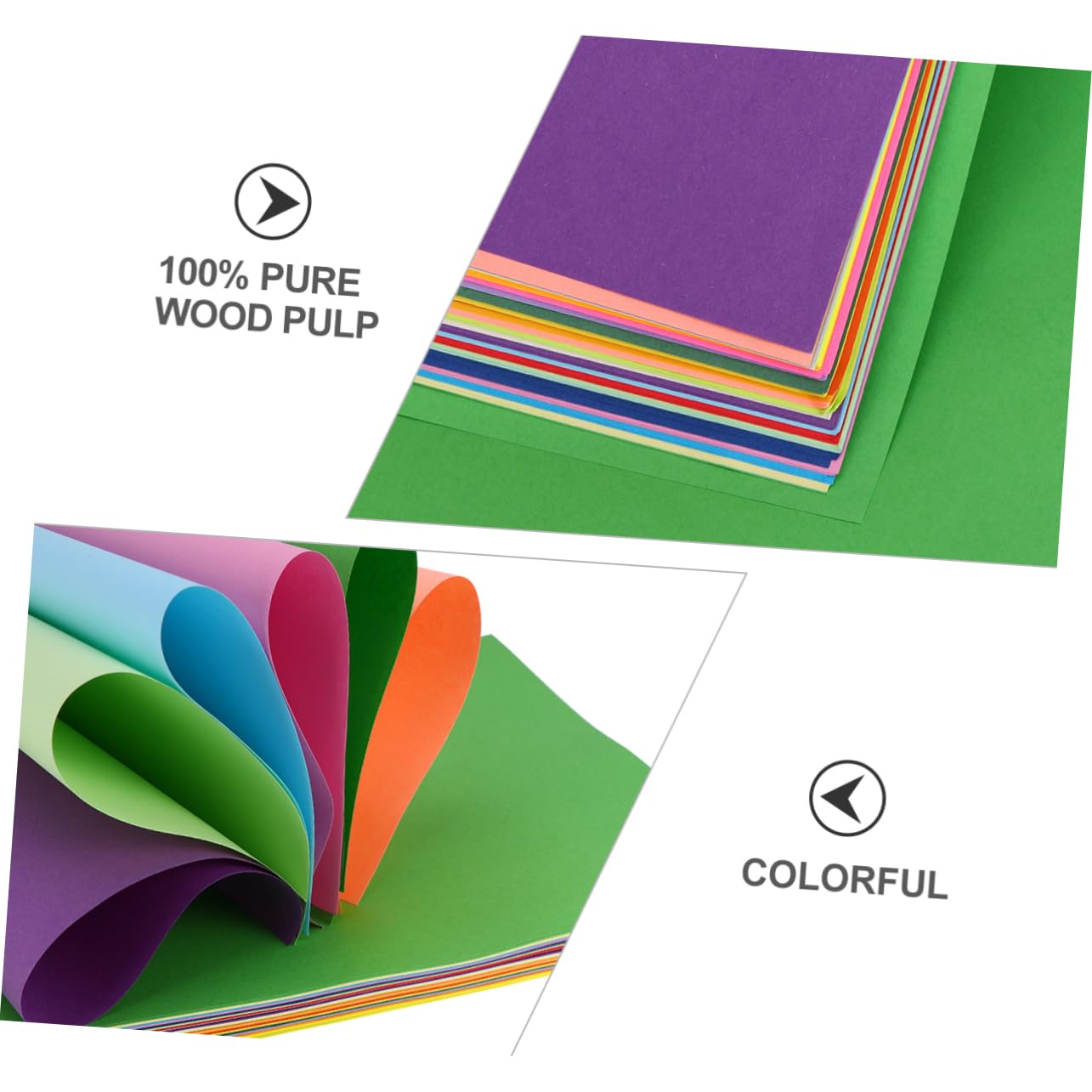 DOITOOL 2 Sätze Doppelseitiges Origami Papier Buntes Faltpapier M² Handcraft Papier Für Diy Bastelprojekte Schule Party Dekoration 100 Stück * 2