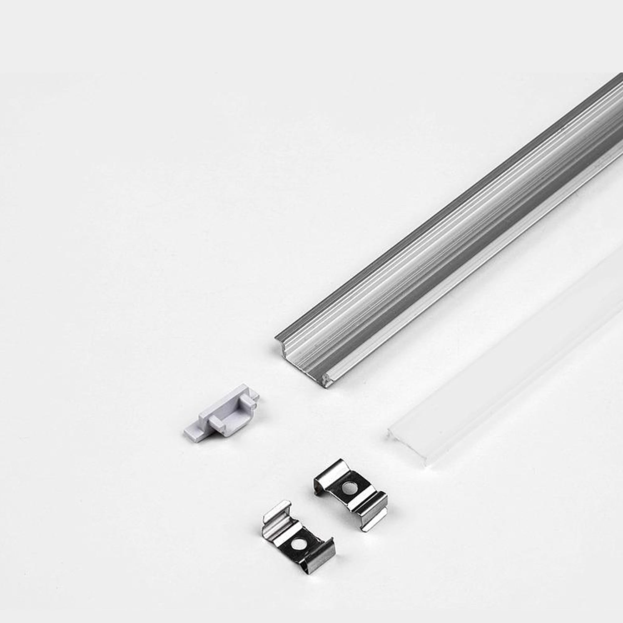 Abaj Lighting Aluminium Rectangular Conciled LED 1Meter Profile Channels with Diffused Cover, End Caps and Mounting Clips Without LED Straight Linear (18x6mm) - Pack of 1 (B0BSNMP988) Amazon Price History, Amazon Price Tracker