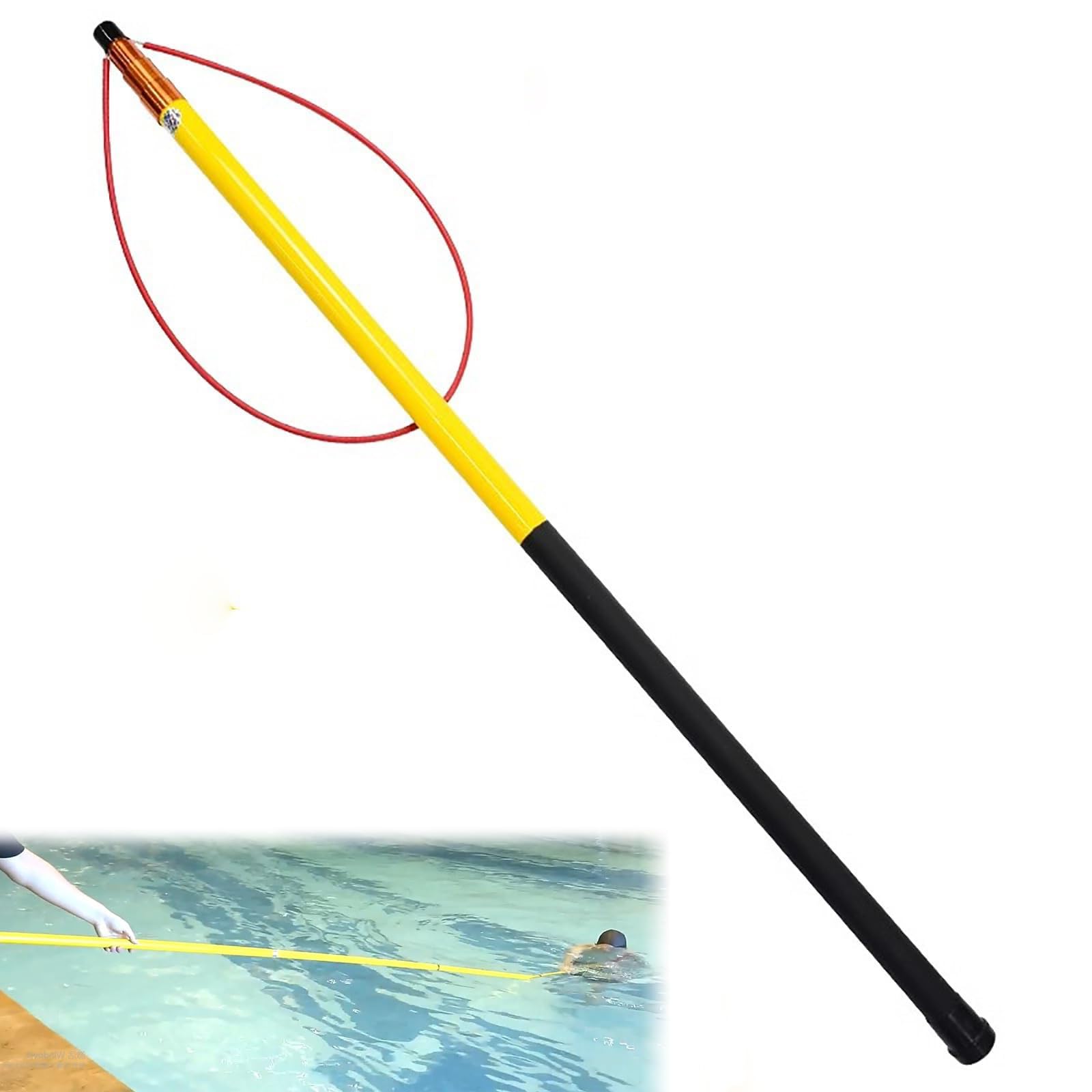 Jkjzsalj Rescue Pool Pole,Telescoping Fiberglass Pool Pole 4.5M-6.5M, Adjustable Water Rescue Equipment With Safety Hook, Ideal For Lakes, Boats, Pools & Water Parks,650Cm/21.3Ft,5 Section