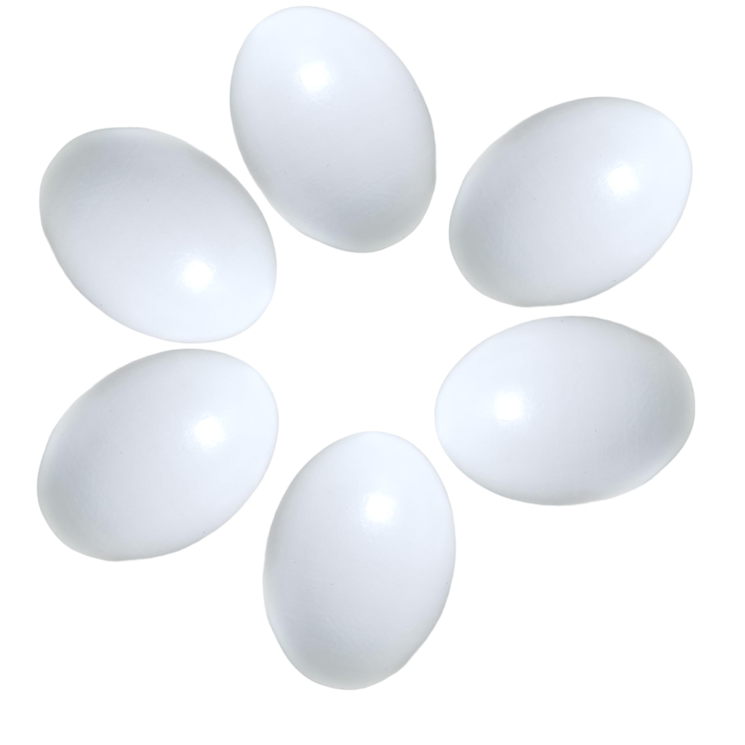 Azatemgo Fake Eggs Wooden Eggs Chicken White Eggs Easter Eggs Set of Wooden Fake Eggs to Help Lay Chickens 8 Pcs